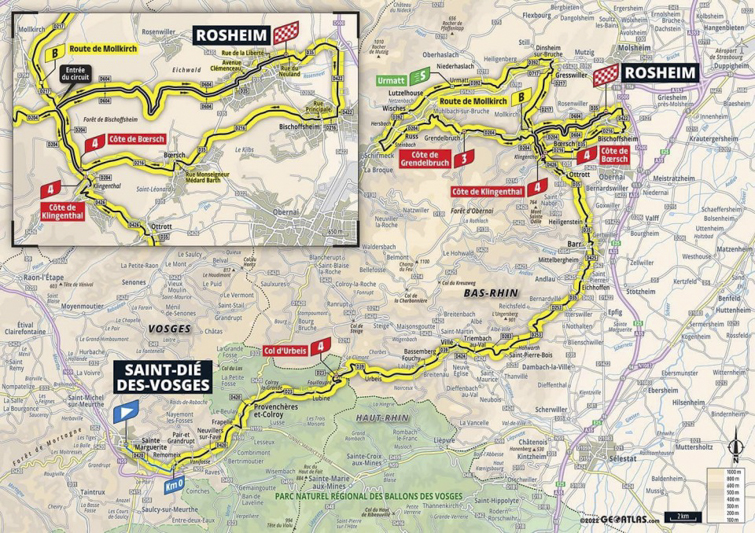 tour de france femmes map