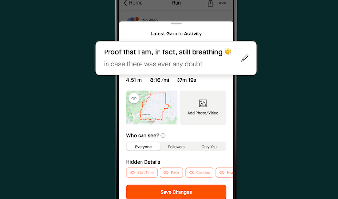 Strava lance la Modification Rapide pour une personnalisation simplifiée des activités